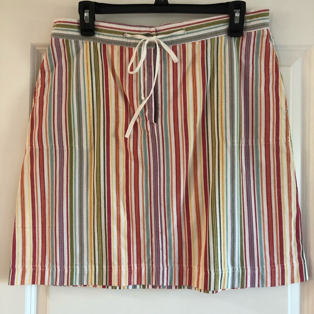 Christopher & Banks Multi-Color Striped A-Line Skirt